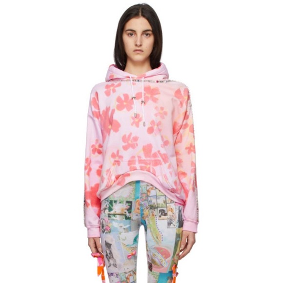 Collina Strada Sweaters - NWT Collina Strada Pink Round Hem Hoodie